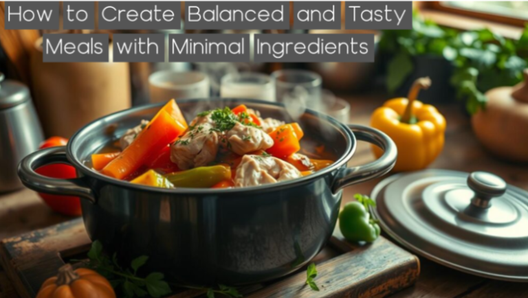 How to Create Balanced and Tasty Meals with Minimal Ingredients