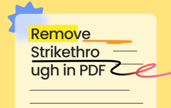 Remove Strike-through in PDFs